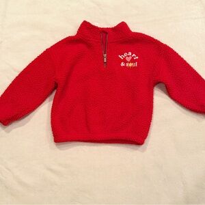 5T Old Navy Heart  & Soul Red Fleece sweatshirt